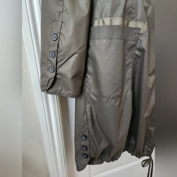 Pile Ou Face Paris Lined Trench/Jacket size 8/T4 | Like New | Muted Green - Picture 10 of 14